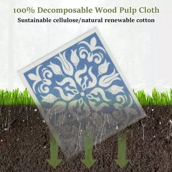 6/12 шт. кухонные полотенца кухонная салфетка для уборки многоразовые шведские полотенца для посуды ванная комната высокоабсорбирующие моющиеся тряпки для посуды мягкие 6Pcs