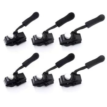 6/12 шт. Легко устанавливаемые фиксаторы молний, регулируемые фиксаторы молний, насадки для ремонта застежек-молний в 3 разных размерах