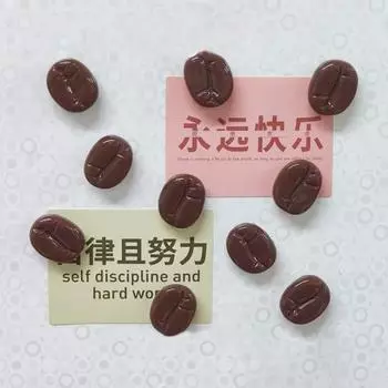 6/12 шт. Магнит на холодильник в виде кофейных зерен, мини-магнит на холодильник из смолы с имитацией еды для домашнего офиса и кухни 12pcs