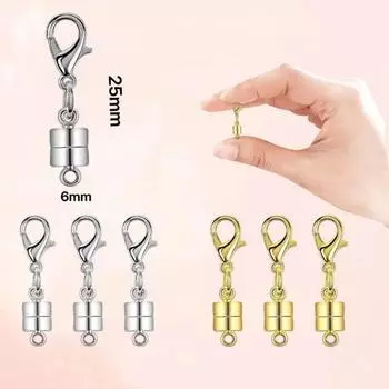 6/12 шт. Магнитная застежка для ожерелья DIY Изготовление ювелирных изделий Ожерелья Удлинитель Браслет Застежка Латунь Лобстер C