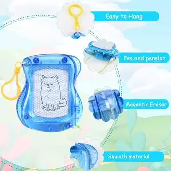 6/12 шт мини-доска для рисования для детей стираемый блокнот для рисования брелок клипса доска для рисования для мальчиков и девочек подарок на день рождения