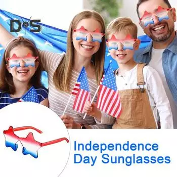 6/12 шт. Очки со звездами 4 июля, красные, белые, синие, с американским флагом, патриотические солнцезащитные очки для Дня независимости, подарков на вечеринку в честь Дня памяти B