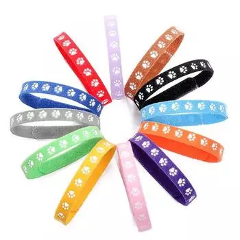 6/12 шт. Ошейник для классификации домашних животных, ошейник для идентификации отпечатков лап щенка котенка, ошейник для новорожденного щенка кошки, ожерелье для собак и кошек 10X200mm