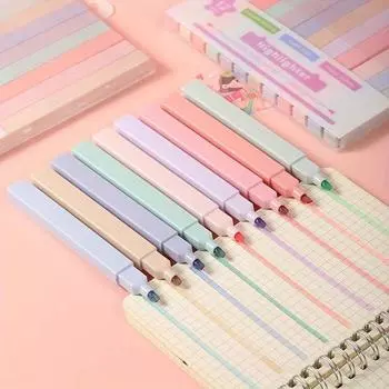 6/12 шт пастельных тонов, ручка-маркер с двойным наконечником, флуоресцентная ручка, маркеры для рисования, милые канцелярские принадлежности, школьные принадлежности