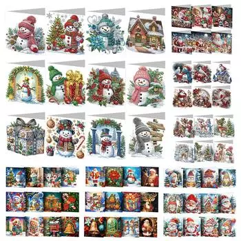 6/12 шт. поздравительных открыток особой формы, новые рождественские открытки, алмазная живопись, вышивка, набор алмазной мозаики, сделай сам, благодарственная открытка