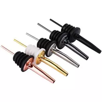 6/12 шт. с резиновыми пылезащитными колпачками, набор носиков для розлива спиртных напитков, самозакрывающийся дозатор для оливкового масла, уксуса Style 3 6pcs