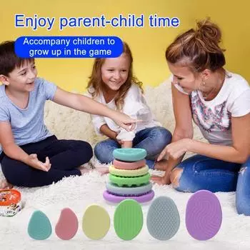 6/12 шт. силиконовый сенсорный камень игрушка для снятия стресса и беспокойства портативный дорожный успокаивающий камень для игрушек A