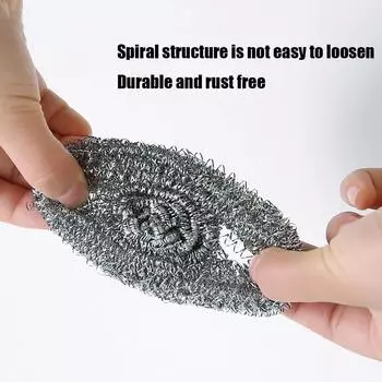 6/12 шт. скребок из нержавеющей стали, чистящая губка, скребок из стальной шерсти для кухни, ванной комнаты и многого другого с высокой устойчивостью