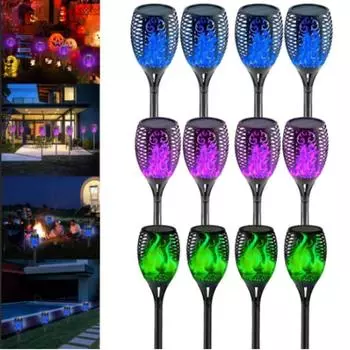 6/12 шт. Уличный солнечный фонарик, светодиодная вспышка, водонепроницаемое украшение для сада, газон, дорога, освещение двора, ландшафтное освещение blue-6pcs
