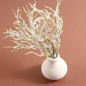 6/12 шт. вечерние рождественские украшения имитация DIY поделки многофункциональные искусственные растения поддельные цветы белая трава снег сосновая ветка