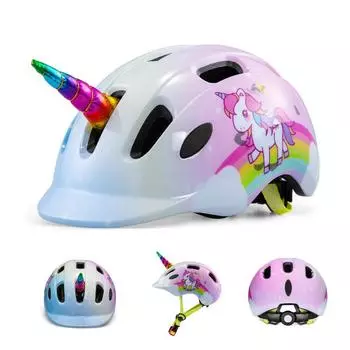 6-12 year old child baby roller skating unicorn helmet bicycle skateboard skating cycling child helmet female S красный
