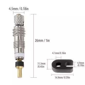 6/12pcs Bicycle Removable Presta Valve Core CNC FV Bike Replacement Brass Tubeless Core Remover Tool for Road MTB Bike