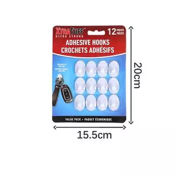6/12pcs No Punching Holes, Key Hooks Behind Doors, Household Bathroom, Bathroom, Wall Clothes, Strong Hooks