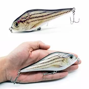 6 /15,24 см, односегментная рыболовная приманка для миноу, джеркбейт, приманка для плавания, жесткие приманки, приманки для мускусной щуки и сома, реалистичные рыболовные инструменты для рыбы