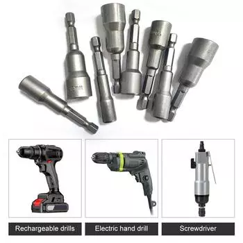 6-15 мм 1/4 шестигранная ручка конвертер сильный магнитный торцевой ключ 65 мм электрическая отвертка отвертка набор инструментов для торцевых головок