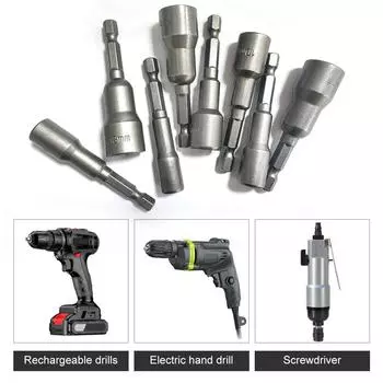 6-15 мм 1/4 шестигранная ручка конвертер сильный магнитный торцевой ключ 65 мм электрическая отвертка отвертка набор инструментов для торцевых головок