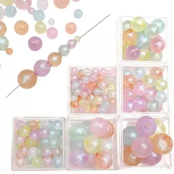 6-16 мм 10 шт./более акриловые бусины Русалка круглые бусины для ожерелья, браслета DIY Изготовление ювелирных изделий 10mm 30pcs