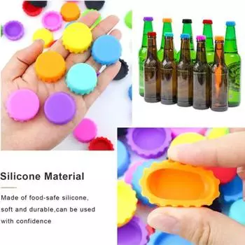 6/18/21 шт., силиконовая крышка для бутылки вина, герметичная, хорошая герметизация, пищевая многоразовая, легко моющаяся, многоразовая, безопасная для мытья в посудомоечной машине, крышка для пива 6pcs