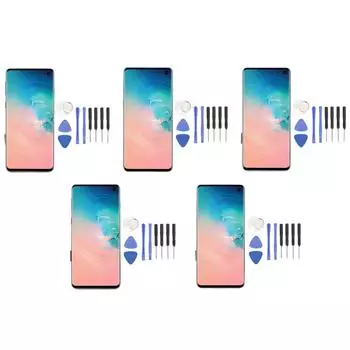 6,1-дюймовый дисплей для Galaxy S10 Органический светодиодный экран телефона с рамкой дигитайзер сборка ремонт Silver