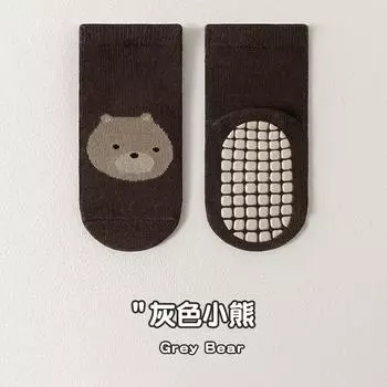 6/1 Pairs of Floor Socks Newborn Dispensing Non-Slip Indoor Soft Bottom All Year Round Cartoon Loose Mouth Boys and Girls Socks 0 to 1 year