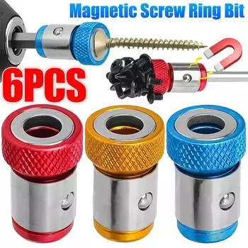 6/1 шт. Магнитное кольцо крестовая отвертка держатель бит сильный намагничиватель электроинструмент универсальный электрический Phillips аксессуары 1pcs blue