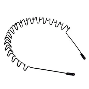 6/1 шт. Модная металлическая повязка для волос для мужчин женщин унисекс черная волнистая для головы спортивная повязка на голову аксессуары для волос