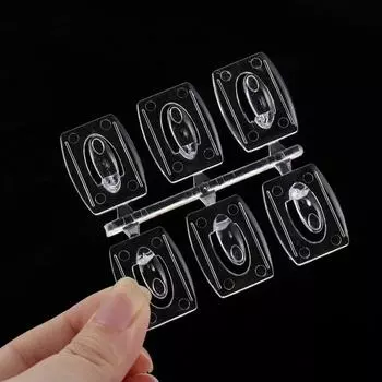 6/20pcs Seamless Transparent Removable Hook Strong Plastic Adhesive Rack Kitchen Tools Hanger W P5D8 Transparent-S