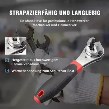 6-22 мм ключ с регулируемым храповым механизмом ключ с храповым механизмом для ремонта автомобиля ручной комбинированный гаечный ключ ручной инструмент быстрый S8M0 чёрный