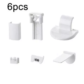 6/24Pcs Pleated Blind Holder Bracket Roller Curtain Replacement Clamp Plastic Folding Blinds Parts Set For Blinds Fixer 6Pcs