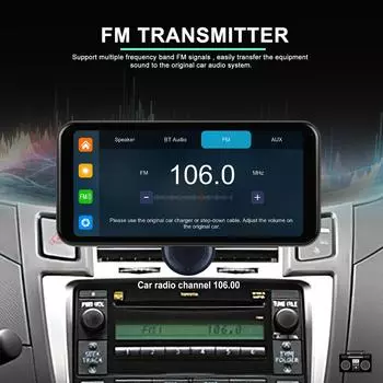 6,25-дюймовый автомобильный радиоприемник беспроводной CarPlay Android Auto мультимедийный видеоплеер портативный сенсорный экран с USB AUX для камеры заднего вида