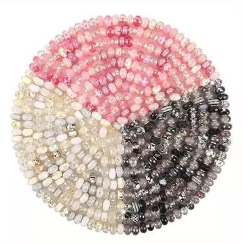 6/30/50 шт. смоляных бусин с большими отверстиями, декоративные бусины, интервальные бусины, бусины для рукоделия, браслет, ожерелье, серьги, брелок 6pcs