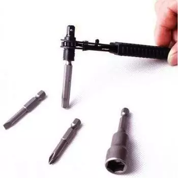 6,35 мм 1/4 дюйма, мини-простой быстрый ключ с храповым механизмом, отвертка, торцевой ключ, стержень