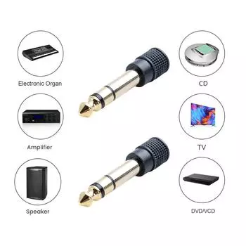 6,35 мм 1/4 штекер на 3,5 мм 1/8 гнездо стереонаушники адаптер штекер позолоченный для динамика наушников гитары цифрового пианино