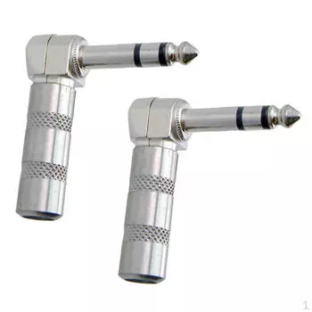 6,35 мм 90-градусный штекерный разъем Aux аудиоадаптер для гитары / баса