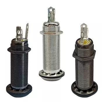 6,35 мм электрогитара бас моно/двухдорожечный выходной разъем держатель для ремня медная розетка 1/4 chrome mono серебряный