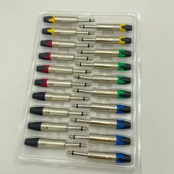 6,35 мм аудиоразъем для отключения звука, разъем для подключения монофонического микрофона с функцией отключения звука жёлтый