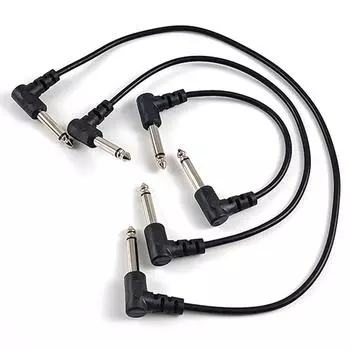 6,35 мм гитарный патч-кабель, аудиокабель, прочный многоразовый разъем для гитары, баса 15cm