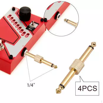 6,35 мм гитарный педаль эффектов разъем легкий мужской к адаптеру прямой