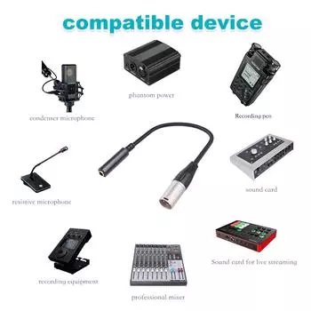 6,35 мм мама-папа микрофонный аудиоадаптер кабель 1/4 TRS-удлинитель для гитары чёрный