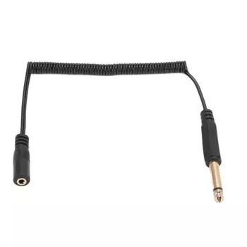 6,35 мм на 3,5 мм спиральный кабель позолоченный втягивающийся Plug and Play портативный звуковой адаптер кабель для Mono Male to 3.5mm Mono Male