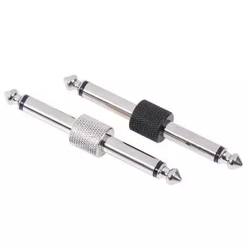 6,35 мм разъем педали гитарных эффектов Coulper Jack интерфейсный кабель-адаптер серебряный