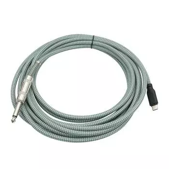 6,35 мм штекер типа C штекер гитарный аудиокабель микрофон запись аудиокабель Plug and Play для 300cm зелёный