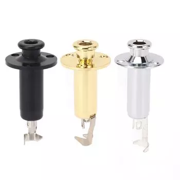 6,35 мм выходное гнездо для гитары, металлическая конструкция, гнездо для звукоснимателя, акустическое электрическое Chrome