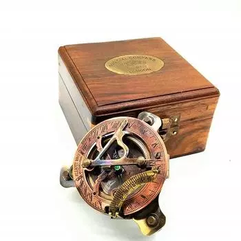 6.35 см солнечные часы компас винтажный морской Западный Лондон антикварный морской декор большой