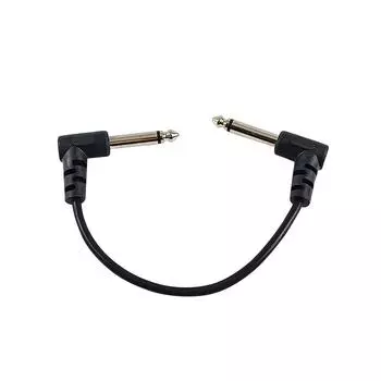 6.35mm Guitar Patch Cable Audio Cable Connector Noise Free Black for Guitar Bass 15cm