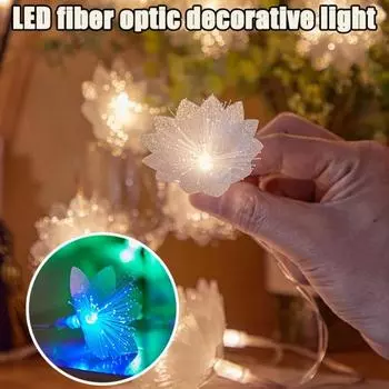 6/3/1,5 м светодиодный оптоволоконный сказочный свет, гирлянда на батарейках, рождественское украшение, вечерние новогодний декор, искусственные цветы, гирлянда white-1.5m