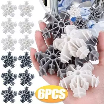 6/3/1 шт. Волшебные шарики для стирки, многоразовые, против спутывания, плавающие шарики для стирки, улавливатели волос, шарики для чистки стиральной машины