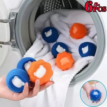 6/3/1 шт. волшебный шарик для стирки, стиральная машина, чистящие шарики, ловушка для удаления волос, коллектор волокон, многоразовый фильтрующий шарик, ловушка для ворса 1pc синий