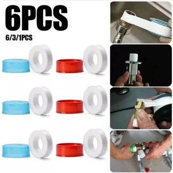 6/3/1 шт. Уплотнительная лента для резьбы, уплотнительная лента для труб, сантехническая уплотнительная лента, сантехническая лента, ремонт и обустройство дома 2.5g-1pcs