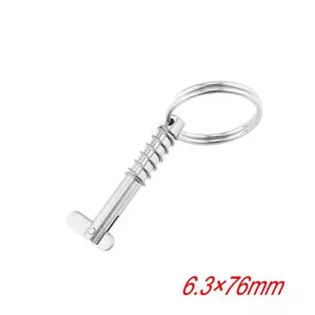 6,3*76 мм BSET MATEL Marine Grade 316, быстроразъемный штифт из нержавеющей стали для лодки, шарнир верхней палубы Bimini, морская фурнитура, лодка 2pcs